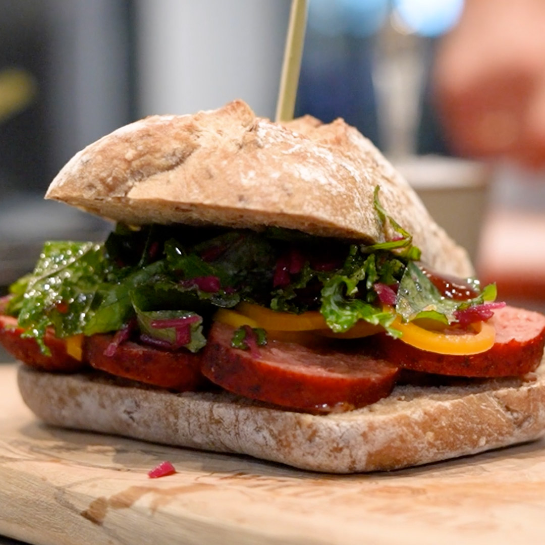 Recept Sandwich wild zwijn grillworst